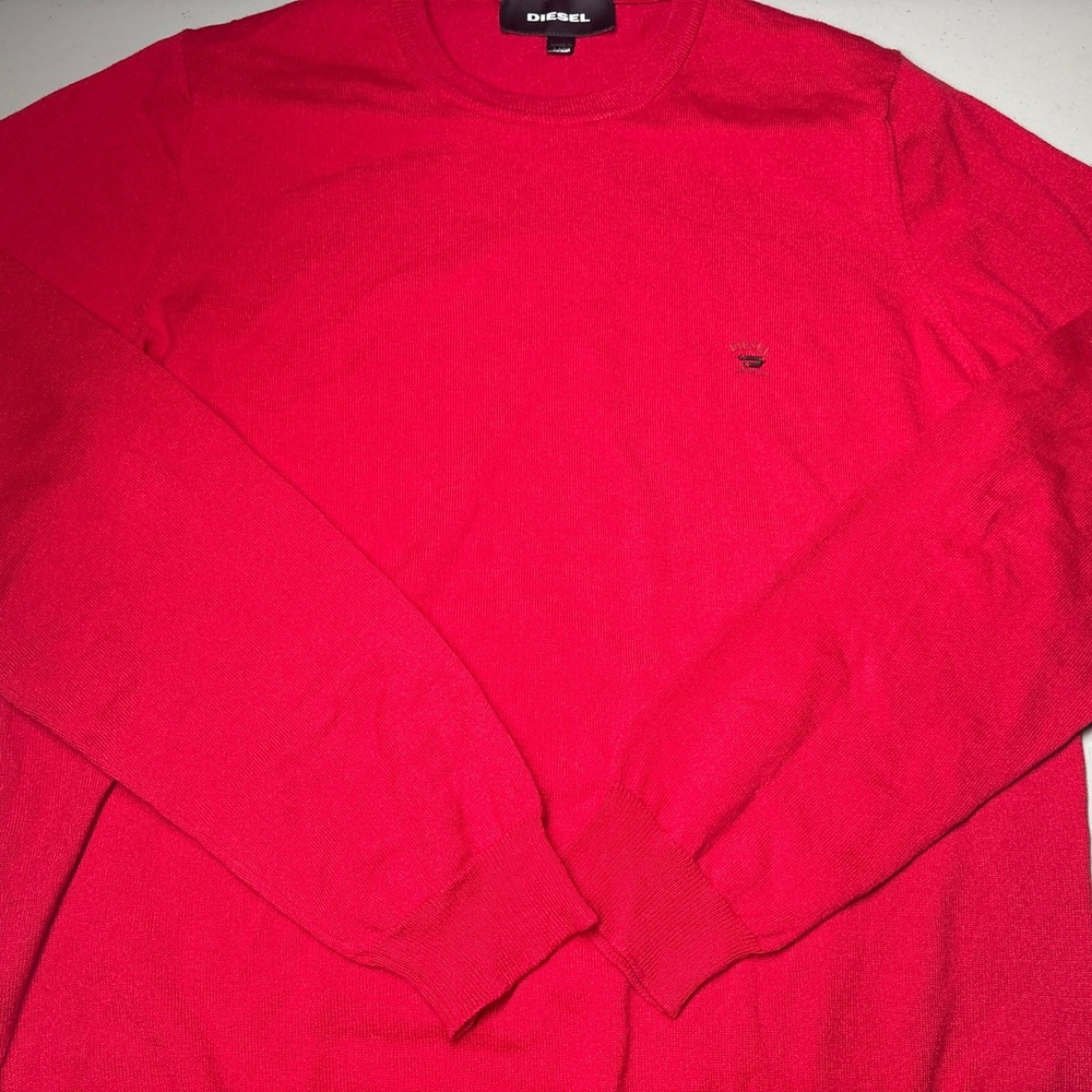Diesel Crewneck Sweater Cotton Blend Size Large Golf Casual Preppy